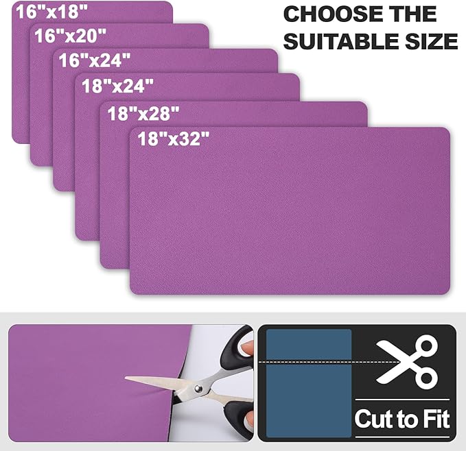 Dish Drying Mat for Kitchen Counter | Coffee Bar Mat for Countertops | Heat Resistant Drainer Mat with Non-slip Rubber Backed | Hide Stain Kitchen Absorbent Draining Mat | Purple 16"x24"