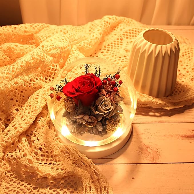 Flowers, Roses Gift – Fresh & Preserved Roses That Last Forever – Delivery to Show Love – Ideal Birthday Gift for Women, Unique for Mother’s Day & Christmas – Long-Lasting Forever Flowers