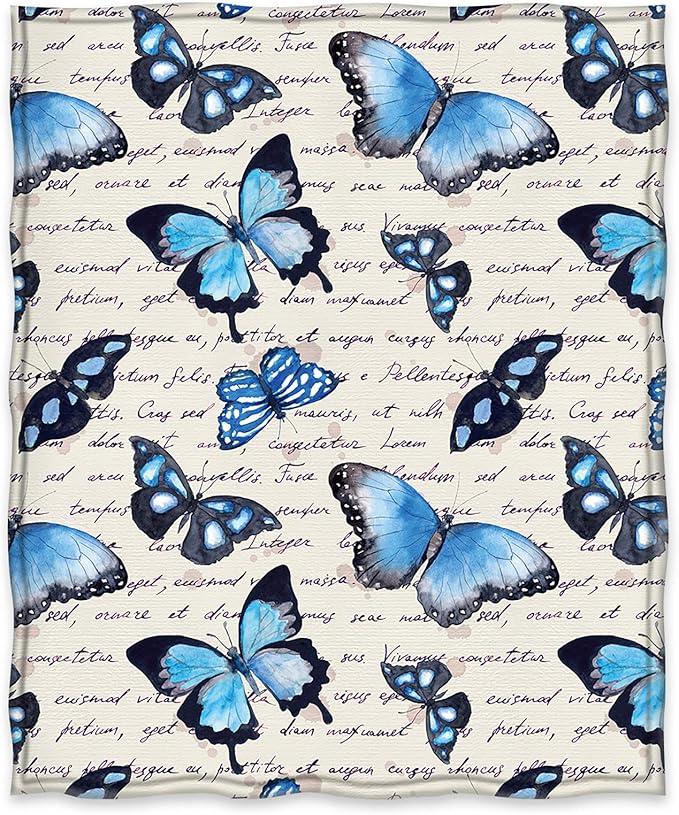 Jekeno Butterfly Throw Blanket Gifts for Women Girls, Christmas Birthday Valentines Butterfly Gifts for Butterflies Lovers Adult Kids, Colorful Blanket Decor for Home Bed Couch