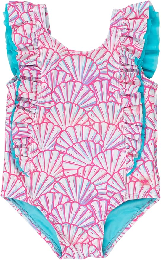 RuffleButts® Baby/Toddler Girls Ruffle Strap One Piece Swimsuit w/UPF 50+ Sun Protection