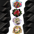 the florist Supply 20 Sheets Premium Flower Wrapping Paper | Waterproof Flower Wrapping Paper for Bouquets | Double Sided Floral Bouquet Sheets | DIY Gifts Colorblend Black/Black