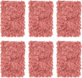 BLOSMON Artificial Flower Wall Panel - Set of 6 Dusty Pink Fake Silk Hydrangea Floral Backdrops (24 x 16 Inch) - Perfect for Wedding Party Baby Shower Decoration