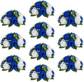 Sziqiqi Blue Artificial Flowers for Decoration Fake Kissing Flower Balls for Wedding Centerpieces Tables Flower Centerpiece Arrangement for Party Festival