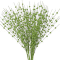 Artificial Glitter Berry Stem Ornaments, Fake Christmas Picks Decorative 17 inches Glitter Bead Sticks for Christmas Tree DIY Wreath Crafts Vase Gift Fireplace Holiday Home Decor - Green 10 Pack