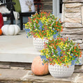 Outdoor Artificial Flowers UV Resistant, 20 Bundles Fake Realistic Floral Greenery Plants for Outside Porch, Window Boxes, Garden, Yard, Inside Home Table Decor,MixcolorE