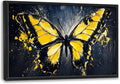 Butterfly Large Wall Art Framed Wall Decor for Living Room Black Butterfly Pictures Oversized Canvas Print Painting Modern Extra Large Framed Artwork for Bedroom Office Home Decor 36"x24"