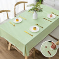 Square Table Cloth,100% Waterproof Tablecloth Oil Proof Spill Proof Vinyl Table Cloth, Wipe Clean Plastic Table Cover for Dining, Camping, Indoor and Outdoor 54" x 54",Green