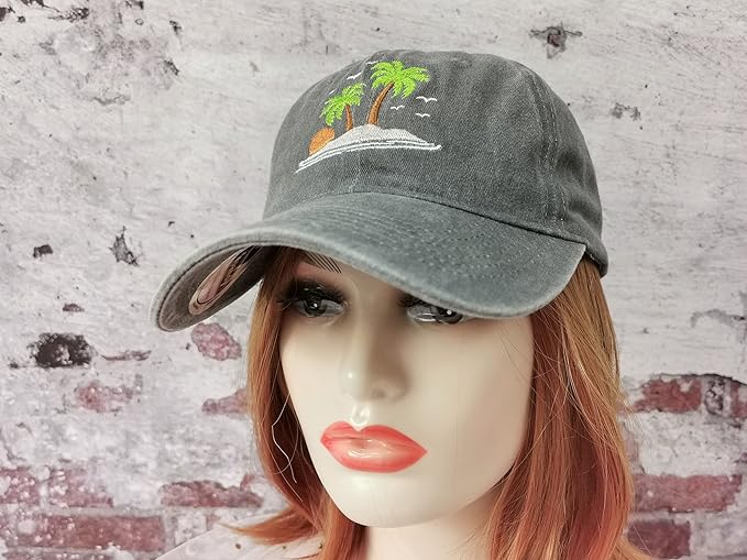 Hepandy Embroidered Palm Tree Hats