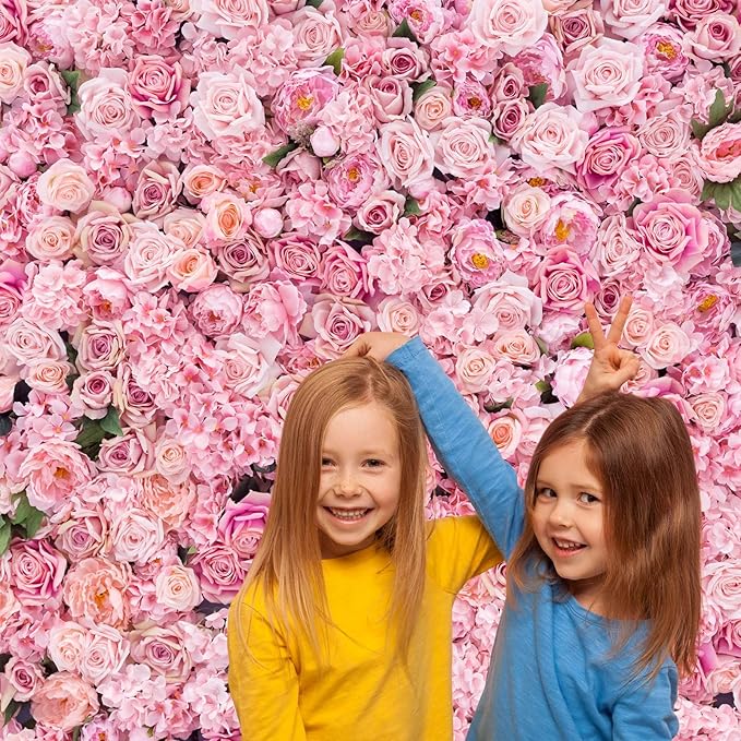 Roses Flowers Backdrop Valentine's Day Pink Rose Photography Background Floral Red Rose Backdrop for Birthday Wedding Baby Shower Anniversary for Various Floral Roses Backdrops Adults Props 15x10ft