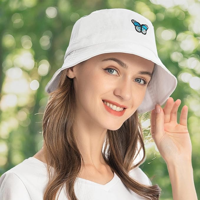 ZLYC Unisex Fashion Embroidered Bucket Hat Summer Fisherman Cap for Men Women