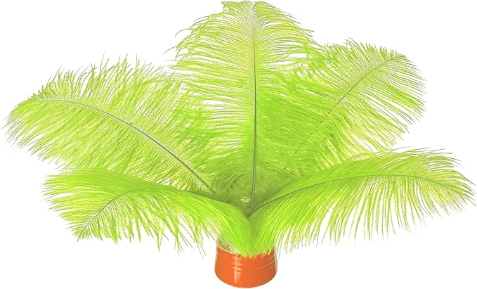 Piokio 20 pcs Lemon Ostrich Feathers Plumes 6-8 inch(15-20 cm) Bulk for DIY Handmade Artwork and DIY Clothes, Feather Pens, Dream Catcher, Table Decoration.