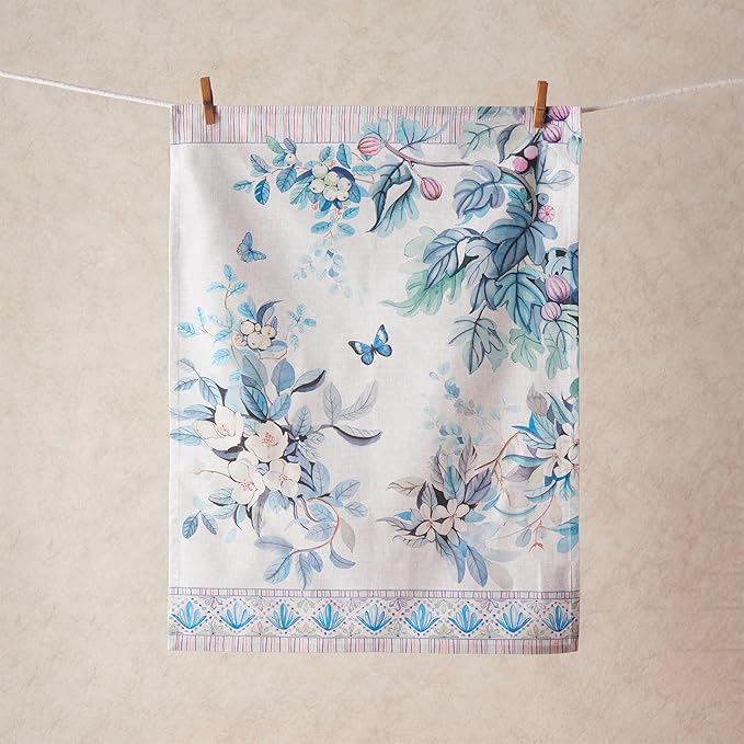 Maison d' Hermine Placemat 100% Combed Cotton Premium Cloth Placemats 13"x19" Washable Place Mats, Home, Kitchen, Dining, Cocktail Parties & Camping - Peacock Utopia (Set of 4)
