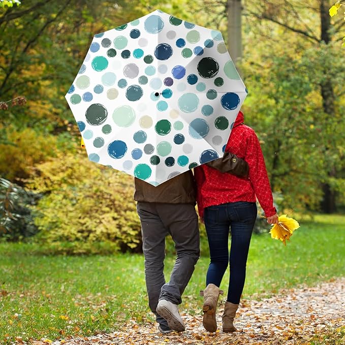 Small Compact Travel Automatic Folding Umbrella for Women, Portable Lightweight, Rain, Wind, UV Sun Shade