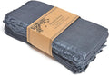 ACCENTHOME Grey Cotton Linen Napkin Set of 12 18x18 inch Dinner Napkins - Washable Soft Premium Hotel Quality Reusable Hemmed Edges Napkins Perfect Table Linens for Family Dinners, Weddings