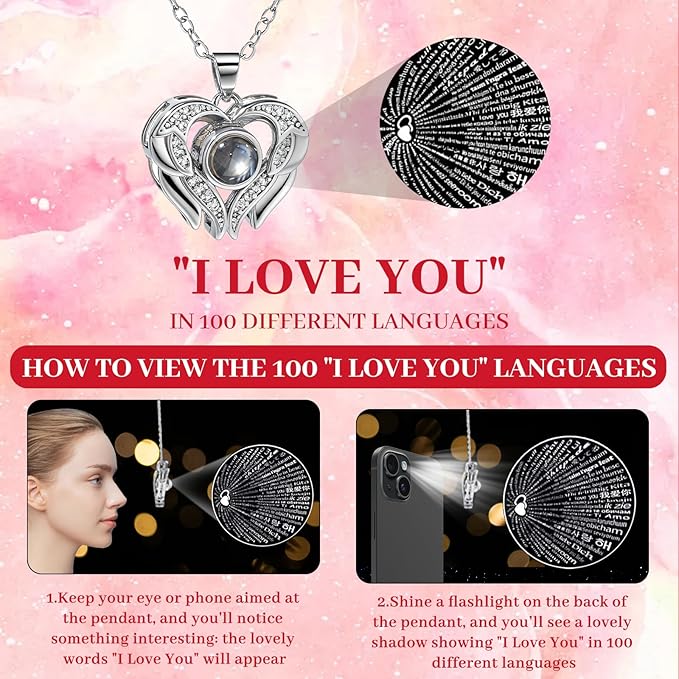 FIACO Gifts for Women Preserved Real Roses with I Love You Necklace Fresh Forever Flowers Birthday Gifts for Mom Grandma Wife Girlfriend on Anniversary Christmas Valentines Romantic Gift