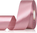 Rosy Mauve Ribbon 1-1/2 Inch 30 Yards Mauve Pink Satin Ribbon for Flower Bouquet, Fabric Ribbon for Gift Wrapping Crafts Eternal Flowers Sewing Wedding Christmas