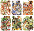120Pcs Summer Themed Scrapbook Stickers, PET Ephemera for Journaling, Craft Supplies and Junk Journal