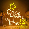 Once Upon A Time Neon Sign Fairy Tale Inspired LED Wall Art for Nursery Bedroom or Living Room Decor Magical Storybook Themed Lighted Sign for Kids and Book Lovers