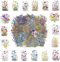 160 Pcs Wildflower Stickers, Waterproof Botanical Stickers for Scrapbooking Junk Journal Notebook Planner Card Making Collage Envelope Phone Case Craft Projects