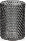 Grey Vase Glass Cylinder Vase, 5.5" H x 8" W Flower Vases Decorative Modern Wide Mouth Vase Bubble Glass Vases for Centerpieces Mantel Shelf Table Home Decor