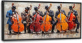 Music Cello Large Wall Art Musician Performance Pictures Wall Decor Musical Canvas Vintage Print Painting Modern Artwork Home Decoration for Living Room Bathroom Bedroom Office Framed 60"x30"