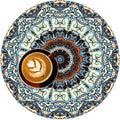 Mandala Round Placemat Set of 4 Elegant Linen Table Mats for Dining, Heat Resistant, Stain Resistant Perfect for Dinner Parties, Restaurants, and Everyday Use