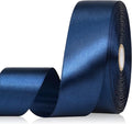 Navy Blue Ribbon 1-1/2 Inch, 60 Yards Dark Blue Satin Ribbon for Gift Wrapping, Fabric Ribbon for Hair Flower Bouquet Crafts Christmas Wedding Party