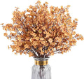 Babys Breath Artificial Flowers, 8 Bundles Real Touch Light Brown Fake Flowers Silk Flowers Bulk for Vase Home Office Wedding Spring Indoor Outdoor Centerpiece Table Decorations