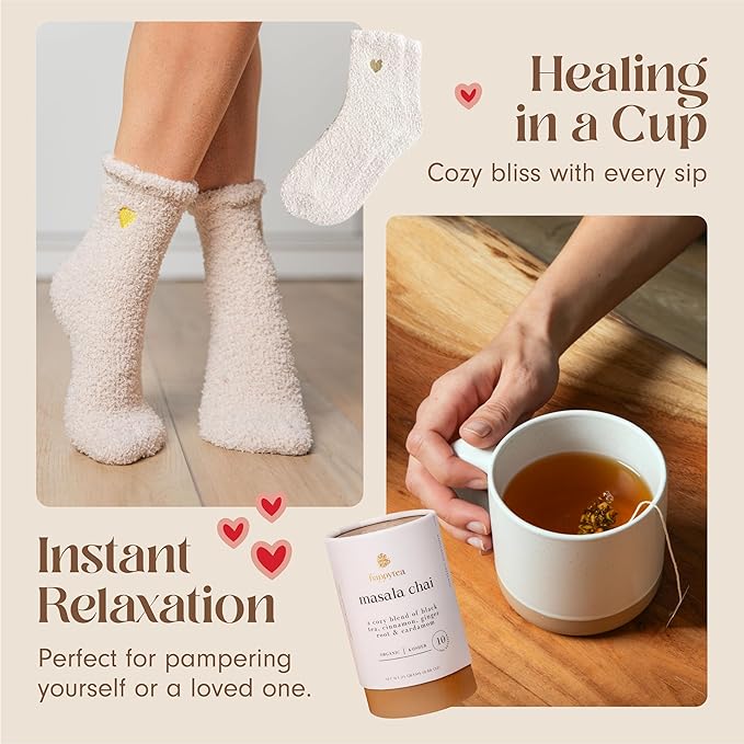Unboxme Thank You Gift Basket for Women, Warm & Cozy Care Package with Tea, Mug, Socks & Honey, Ready to Gift for Holidays, Clients, Coworkers & Friends