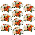 Flower Centerpieces for Wedding Tables: Wedding Table Decorations Orange Flower Balls Centerpieces for Engagement Cerebration Party Center Pieces 10 Packs