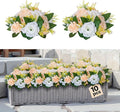 VEVOR Flower Ball Arrangement Bouquet 10 PCS, 9.5-Inch Diameter Artificial Flower Balls Wedding Table Centerpieces, Rose Arrangements for Wedding Centerpiece Home Decoration, Champagne & White Roses