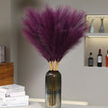 9 Stems Purple Pampas Grass - 38 Inch Tall Faux Pompous Grass Decor, Big Artificial Pompas Floral for Vase Filler, Wedding, Party and Home Decor (Purple)