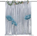 Silver Sequin Backdrop 10FTx10FT 1 Panel Sparkle Backdrop Curtain Glitter Background Drape for Weddings Showers Parties Birthday Christmas Photography