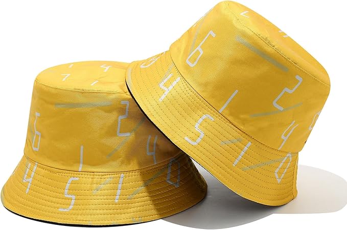 Mashiaoyi Unisex Print Double-Side-Wear Reversible Bucket Hat