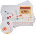 Maison d' Hermine Placemats Set of 4 100% Cotton Washable Cloth Place Mats, Reusable Table Mats for Kitchen Dining Decoration, Party, Wedding, Restaurant Spring/Summer (Summer Whisper, 13" x 19")