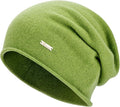 100% Wool Slouchy Beanie, Warm Beanie Hats for Women Breathable Knitting Skull Beanies Cap for Spring Fall Winter