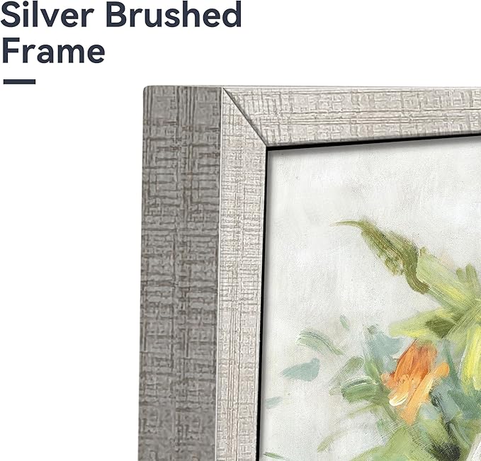 Framed Bouquet Canvas Wall Art - Abstract Elegant Floral Painting Modern Blossom Flower Picture Colorful Rose Artwork Prints for Living Room