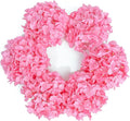 DuHouse Artificial Hydrangea Silk Flower Heads with Stem Fake Hydrangea Flowers for Wedding Home Garden Centerpiece Pack of 6(Peachy Pink)