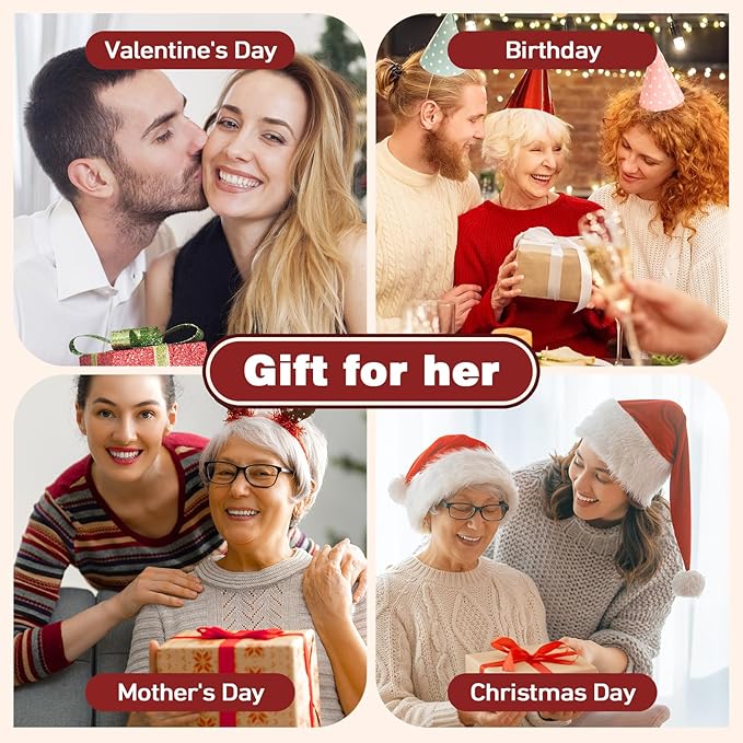 Preserved Rose Gift for Mom - Mothers Day 12'' Preserved Rose Flower Gifts with Elegant Gift Box & Bags, Large Flowers Roses for Her, Women Grandma, Girlfriend, Wife Anniversary Romantic Gift (Red)