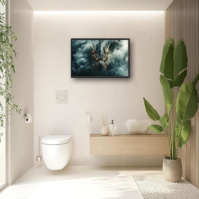 Chinese Dragon Large Wall Art Framed Wall Decor for Living Room Asian Dragon Pictures Oversized Canvas Print Painting Modern Extra Large Framed Artwork for Bedroom Office Home Decor 36"x24"