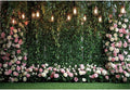 Baocicco Green Floral Wall Backdrops 15x10ft Outdoor Outside Wedding Background Bridal Shower Bride to Be Party Decorations Kids Adults Portraits Birthday Anniversary Banner Backdrop Photo Props