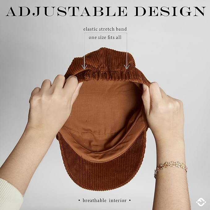 Funky Junque Newsboy Hat for Women – Trendy Greek Fisherman Cap, Classic Women's Baker Boy Newsies Hat, Ladies Fashion Caps