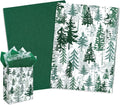 Whaline 100 Sheets Christmas Tree Tissue Paper Dark Green Folded Flat Woodland Tree Wrapping Paper Green Gift Wrapping Tissue Papers Rustic Art Crafts for Home DIY Gift Box Xmas Winter Decoration