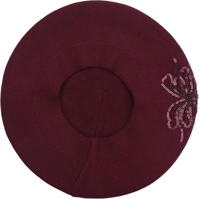 Winter Women French Beret Hat Kaschmir Solid Color Knitted Berets