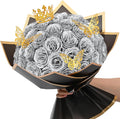 Waipfaru Glitter Roses Bouquet, DIY Fake Flowers Bouquet, Birthday Gifts for Women Mom, 36 Pcs Silver Rose for Grandma Wife Girlfriend Valentines, Mothers Day, Anniversary, Graduation