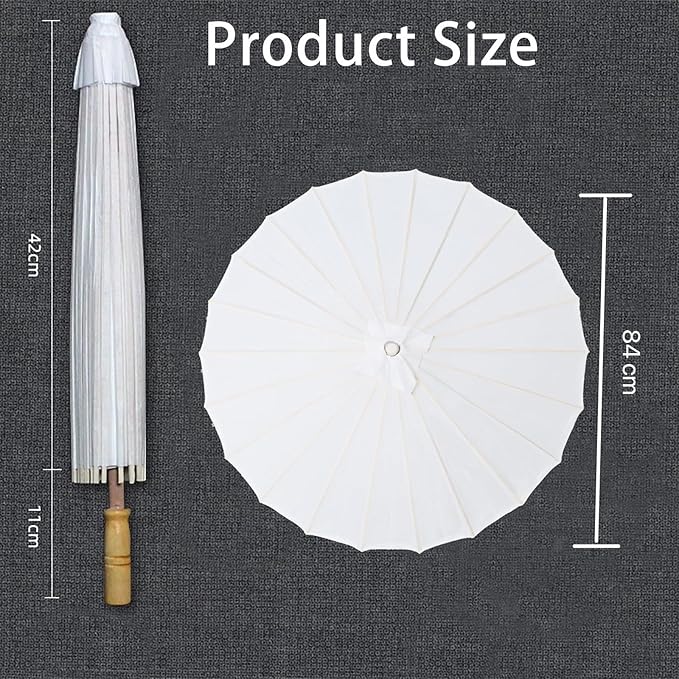 Chinese Japanese Handmade Parasol Umbrella,Asian Decoration DIY Art Dance Classical Umbrella for Wedding Parties Photography Costumes Cosplay
