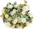 KAOYOO 4 PCS Artificial Rose Bouquet Short Stems for DIY Wedding Decoration Bridal Bouquet Home Decorations(4-PCS)
