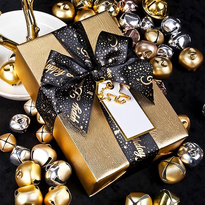 WRAPAHOLIC 30 Inch Gold Wrapping Paper Roll - Jumbo Roll Basic Texture Matte Gold for Birthday, Holiday, Wedding, Baby Shower Wrap - 30 inch x 16.5 feet