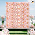 FOTSHARER Pink Artificial Flower Wall 15''x15'' Floral Wall Panels 12 PCS Wedding Flower Panels for Backdrop Floral Wall Set for Parties