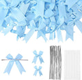 Oubest Blue Bows for Gift Wrapping, 60 PCS 1.57", 2.5" & 3.5" Satin Ribbon Gift Wrap Bows with Twist Tie for Christmas,Birthdays,Baby Shower,Weddings,Crafts,Holiday Presents,Party Decorations, Blue